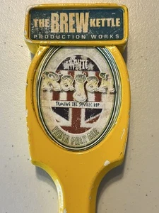 Brühkessel weiß Rajah Bier Zapfhahn Griff 11" gelb Ohio - Bild 1 von 7