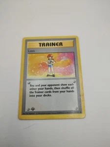 Pokémon TCG Lass Base Set 75/102 Regular 1st Edition Rare HP - Picture 1 of 7