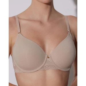 Natori Bliss Perfection Contour Pink Lace Underwire T-Shirt Bra Women's 34DD - Picture 1 of 6