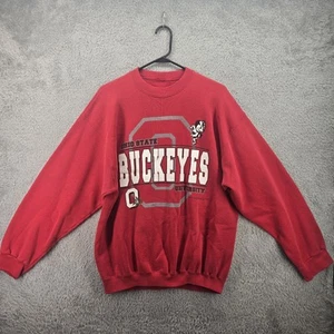 Felpa Ohio State Buckeyes uomo XL rossa NCAA sport vintage anni 80 90 USA - Foto 1 di 8