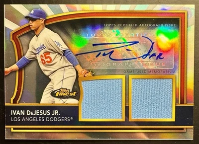 2011 Topps Finest Ivan DeJesus Jr. #98 Refractor Rookie Auto Dual Relics /499 - Image 1 of 2