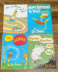 Dr. Seuss Vintage Lot of 5 Large Sized Books - The Lorax, Horton Hatches Egg, #G - Picture 1 of 2