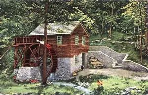 Postal Tennessee Norris Dam Old Rice Mill NrMINT principios de los años 50 lino - Imagen 1 de 1