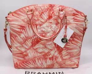 Brahmin Large Duxbury Satchel Bag in Pink Flamingo Melbourne - Picture 1 of 11