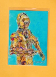 C-3PO Artist Signed Giclee Print Card #8 49/50 STAR WARS - Foto 1 di 2