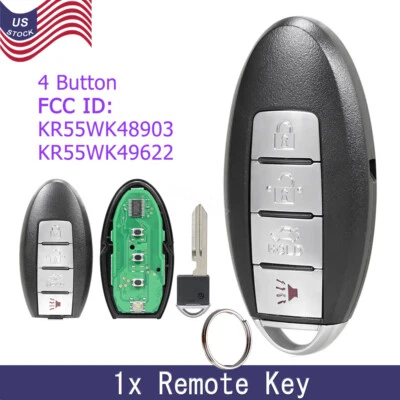 Llavero remoto inteligente Nissan Murano Máxima 2009 2010 2011 2012 2013 2014 4B Foto 1 de 4