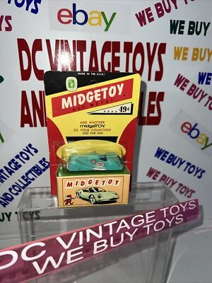 Vintage MG STP  Convertible ~ Die Cast Toy Car & Box 49¢ Store Package 1958 🔥 - Image 1 of 4