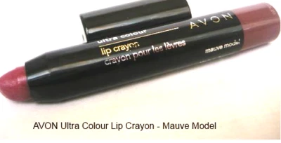 AVON Ultra Color Lip Crayon Liner & Color 0.098 oz (MAUVE MODEL) SUPER RARE -NEW - Image 1 of 4