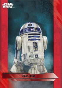 Star Wars Last Jedi Red Parallel Base Card #13 R2-D2 - Picture 1 of 1