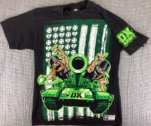 WWE DX Army Tank & Flag T Shirt size M Black - Triple H Shawn Michaels Rare - Picture 1 of 7