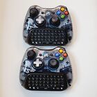 2 Xbox 360 Halo 4 Limited Edition OEM Wireless Controllers w/Chatpads Working**