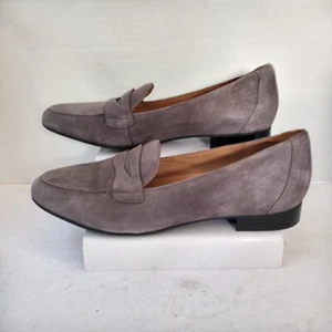 Unstructured by Clarks UN BLUSH GO Dark Grey Suede Loafers 61040467 Women US 12M - Picture 1 of 12