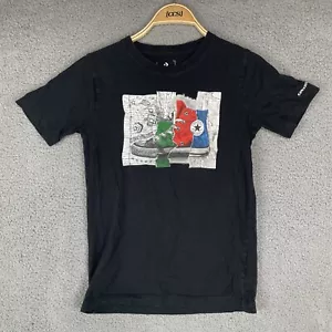 Converse Shirt Youth Large Black Short Sleeve All Star Classic Streetwear - Picture 1 of 15