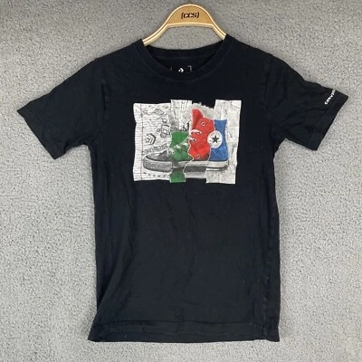 Рубашка Converse молодежная большая черная с коротким рукавом All Star классическая уличная одежда - Изображение 1 из 4