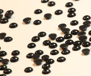 Hotfix Ceramic Stones BLACK 4mm schwarz zum aufbügeln Strass Halbperlen Hochzeit - Picture 1 of 18
