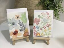 Handmade Watercolour Greeting/gift Cards Set Of 2  Cards Flowers