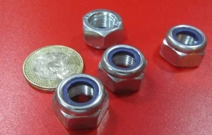 Class 8 Nylon Insert Lock Nut Zinc RH, M12 x 1 x 19 mm W x 12 mm H, 20 Pc - Picture 1 of 11