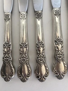 SCHÖNES ROGERS BROS 8ER SET VINTAGE 1953 HERITAGE VERSILBERTE ESSMESSER - Bild 1 von 12