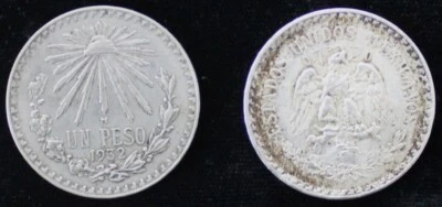 Moneda de 1 PESOS MÉXICO 1920 - 1945 (CIRCULADA) - .3856 OZ. PLATA Foto 1 de 2
