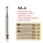 Dental Round Tungsten Steel Carbide Burs RA6 For Latch Type Low Speed Handpieces