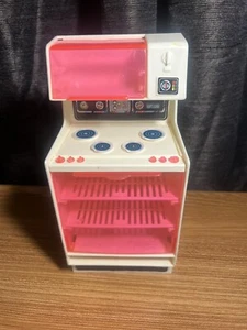 Vintage Barbie Dream House Furniture Pink Kitchen Stove Oven 1978 Mattel - Picture 1 of 7