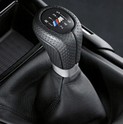 Perilla de cambio de marchas de cuero ponderada de 6 velocidades para M Sport BMW E46 E90 envío rápido Foto 1 de 4