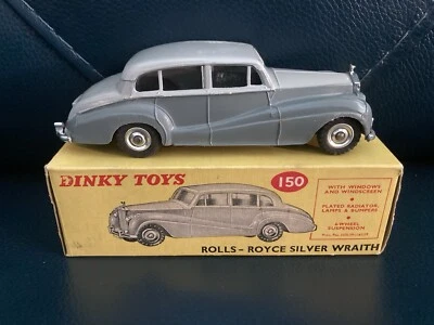 Original Vintage Dinky Toys 150 Rolls Royce Silver Wraith Time Capsule Meccano - Image 1 of 4