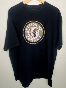 Brixton Size XXL Black T Shirt With Indian Head Brixton Mfg. Co Logo