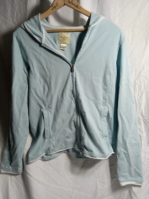 Tommy Bahama Spa Hoodie Light Blue Womans Size Large 12-14 Double End Zip - Image 1 of 4