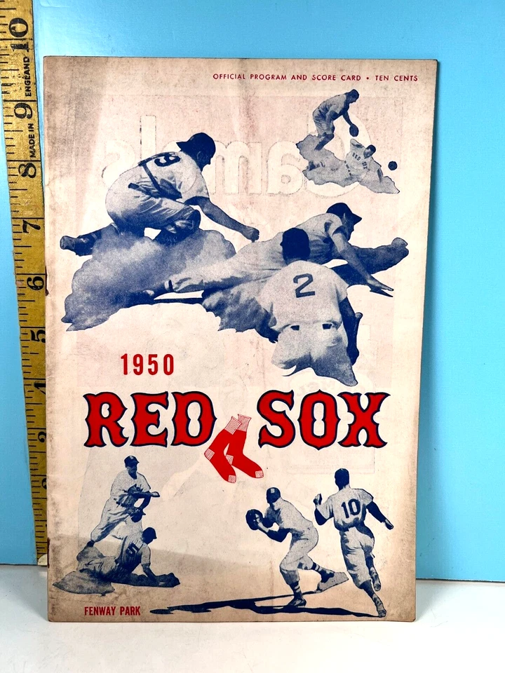 1950 Boston Red Sox Baseball Program vs Yankees UNScored Ted W. & Joe D.🔥HGrd - Image 1 of 4