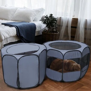 Pet Playpen Portable Kennel Puppy Tent Kitten Fence Oxford For Dogs Cats Rabbits - Picture 1 of 13
