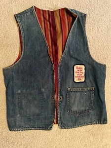 Gilet vintage anni 60 Levis Big E reversibile a righe - Foto 1 di 6