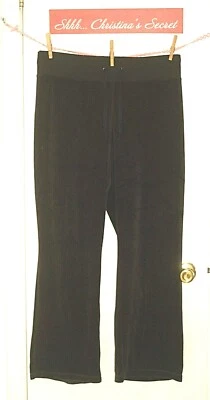 Pantalones deportivos TG TEK GEAR para mujer salón terciopelo negro mezcla de algodón talla 3X *En muy buen estado+ Foto 1 de 4