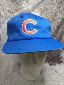Vintage Chicago Cubs Mütze Trucker Amoco Öl Werbe Druckknopflasche - Bild 1 von 6