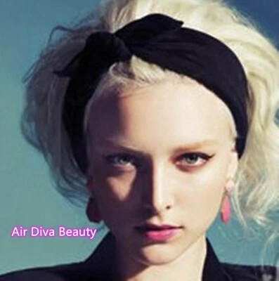 Mujeres Niñas 70' 60' Retro Conejito Fiesta Lazo Boho Diadema Bandana Envoltura  Foto 1 de 4