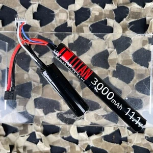NEW Titan 3000mAh 11.1V Nunchuck T-Plug (Deans) Airsoft Battery (1157) - Picture 1 of 3