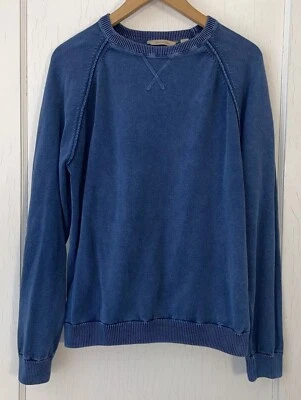Suéter Paradise Collection Para Hombre M Azul Desteñido Lavado Cuello Redondo Pullover Preppy Foto 1 de 4