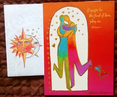 "Laurel Burch, Two Hearts," (1) Leanin Tree Anniversary Card, With (1) Envelope - Image 1 of 4