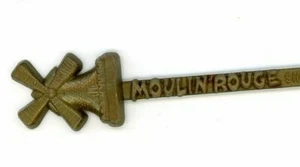 Moulin Rouge Sheraton Lincoln Indianapolis Stick Stir Glass Drink Bar Plastic - Picture 1 of 5