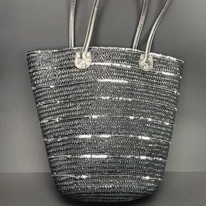 Capelli New York Market Bag Woven Purse Lined Beach Tote Festival Handbag Boho - Picture 1 of 8