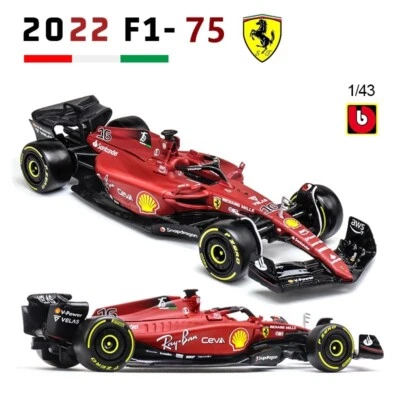 Bburago 1:43 2022 F1 Scuderia Ferrari F1-75 Charles Leclerc #16 Modellino - Immagine 1 di 4