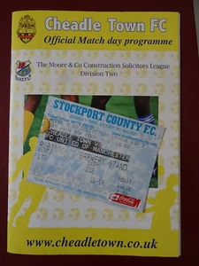 Cheadle Town -v- FC United of Manchester Programm und Ticketstub Nov 2005 - Bild 1 von 8