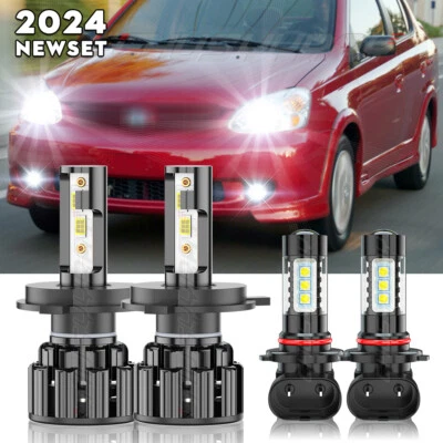 Para Toyota ECHO 2003 2004 2005 4 piezas Bombillas LED haz alto/bajo + luz antiniebla Foto 1 de 4