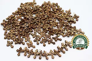 50 Pcs Olive Wood Crosses Cross Holy Land Jerusalem Hand Made Small Pendants - Picture 1 of 7