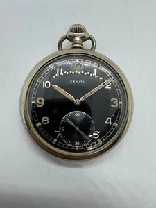 Ultra Rare Officer's Pocket Watch Zenith DH, Switzerland Germany Wehrmacht WW2 - Picture 1 of 13