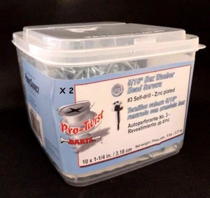 2 ~ Prime Source 10 x 1-1/4 in. Screws 5/16" Hex Washer Head #3 Self Drill 5 lb  - Picture 1 of 5