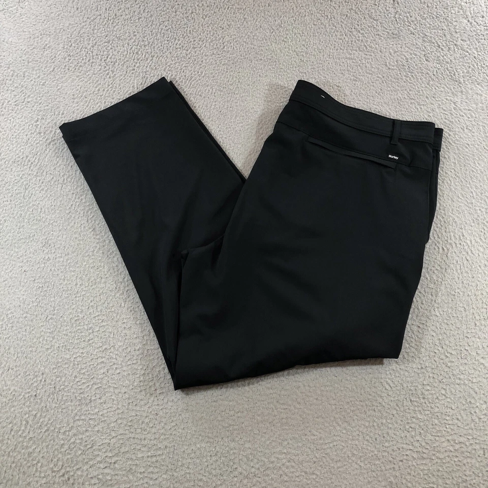 Pantalones de golf Hurley Active para hombre 40x30 negros cómodos elásticos mecha de humedad de enfriamiento Foto 1 de 4