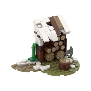 MOC-96252 Medieval Wood Shed 90 Pieces Building Blocks Toys for Collection - Picture 1 of 6
