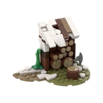 MOC-96252 Medieval Wood Shed 90 Pieces Building Blocks Toys for Collection - Image 1 of 4