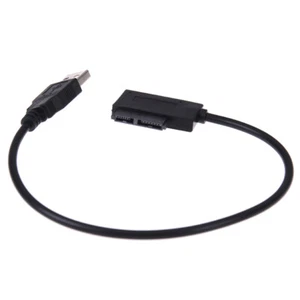 USB 2.0 to Slimline SATA 7+6 13pin Laptop CD DVD Rom Optical Drive Adapter CHO - Picture 1 of 7